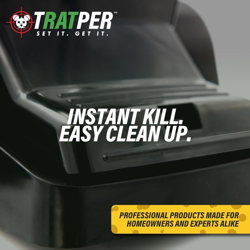 TRATPER Rat and Chipmunk Traps. Prevents Accidental Triggering with Dual Tunneled Design. Covered Snap Traps for Humane Kill, Reusable, Pest Control for Rats, Indoor & Outdoor Use. 2 Pack - Image 5